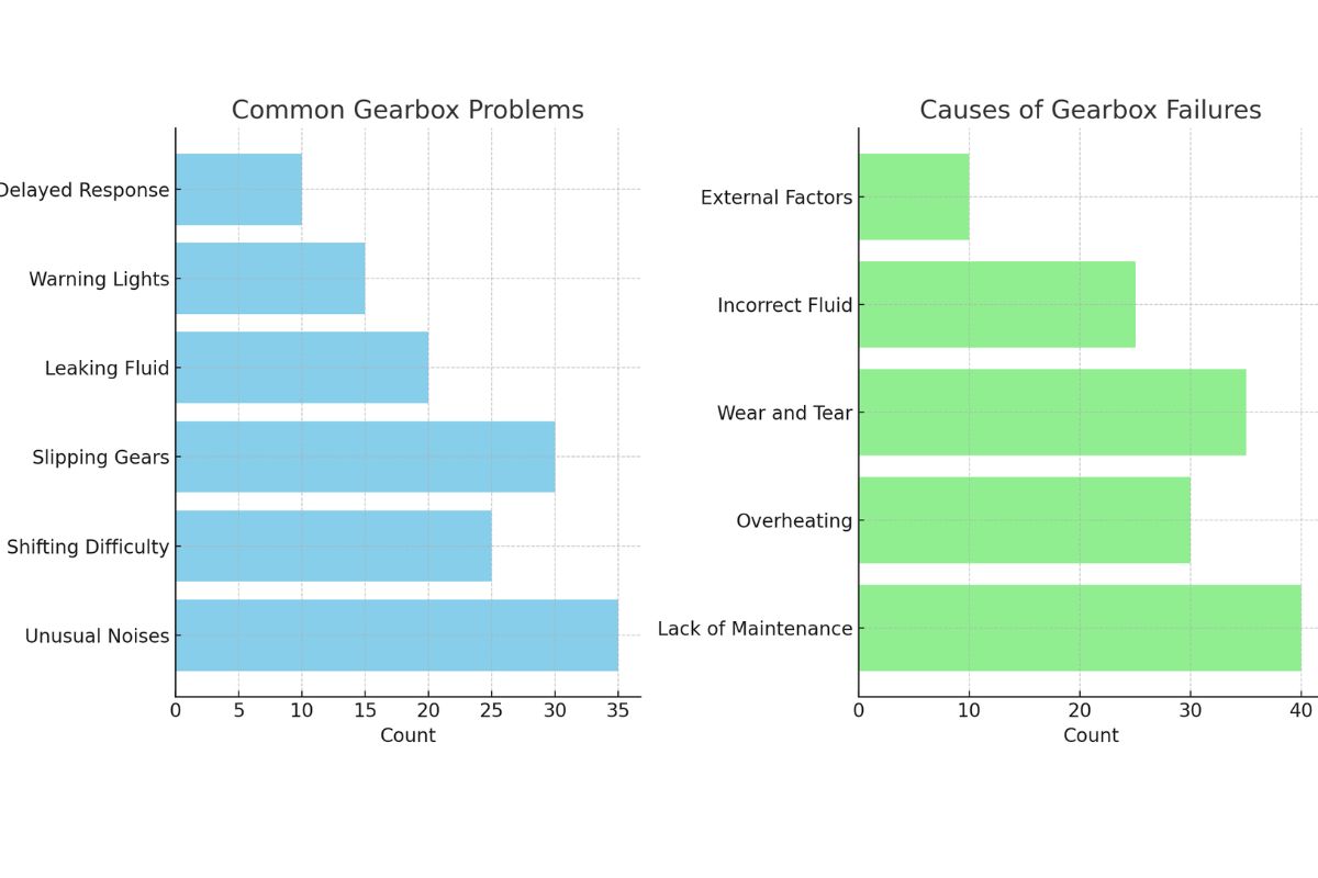 graph representing common gearbox problems and causes